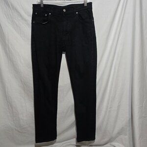 Nudie Jeans Co 100% Organic Cotton Tight Terry Jeans - Ever Black - Sz 33x30*
